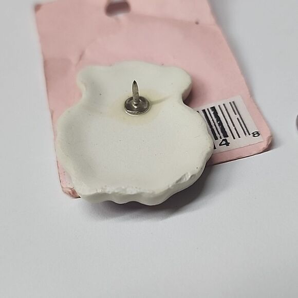 1984 Personalized Bear Heart Ceramic Rebecca Pin - Picture 3 of 5